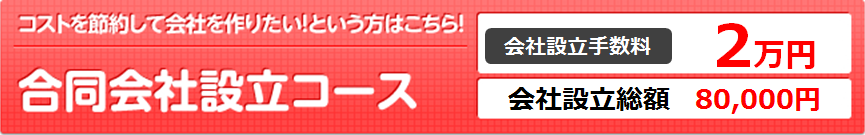 自分でやるよりも2万円安く設立できます!